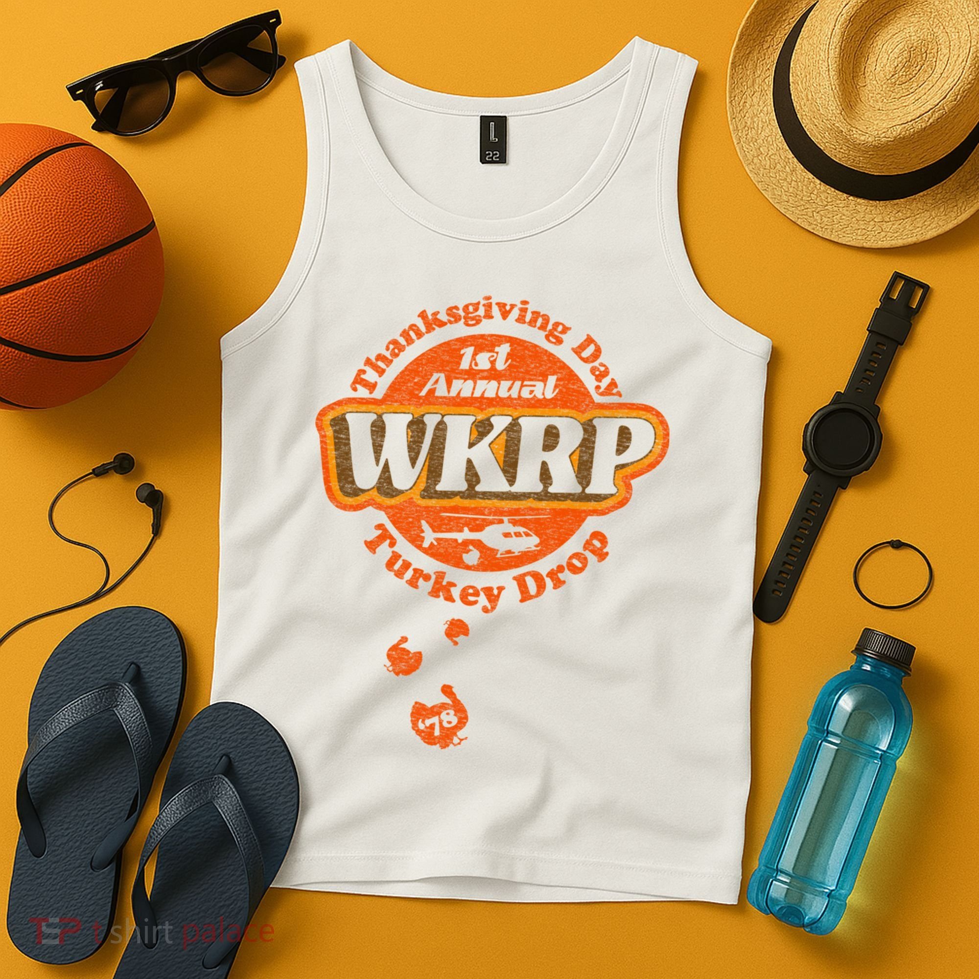 First Annual WKRP Thanksgiving Day Turkey Drop Tank Top