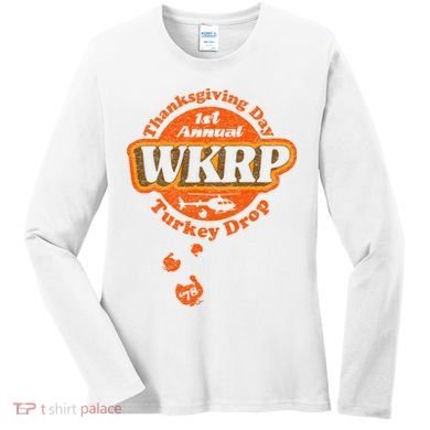 First Annual WKRP Thanksgiving Day Turkey Drop Women's Long Sleeve Shirt