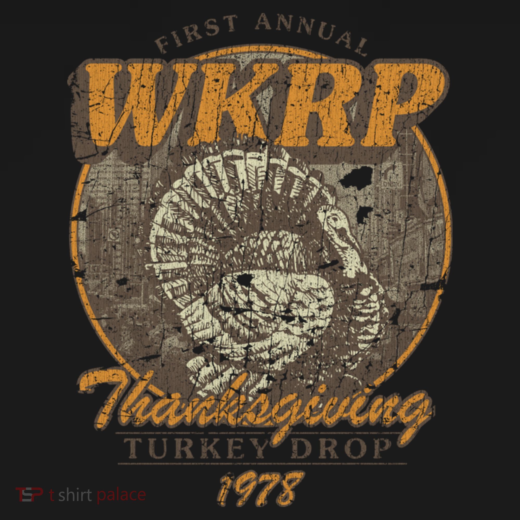 First Annual WKRP Thanksgiving Day Turkey Drop Baby Bodysuit