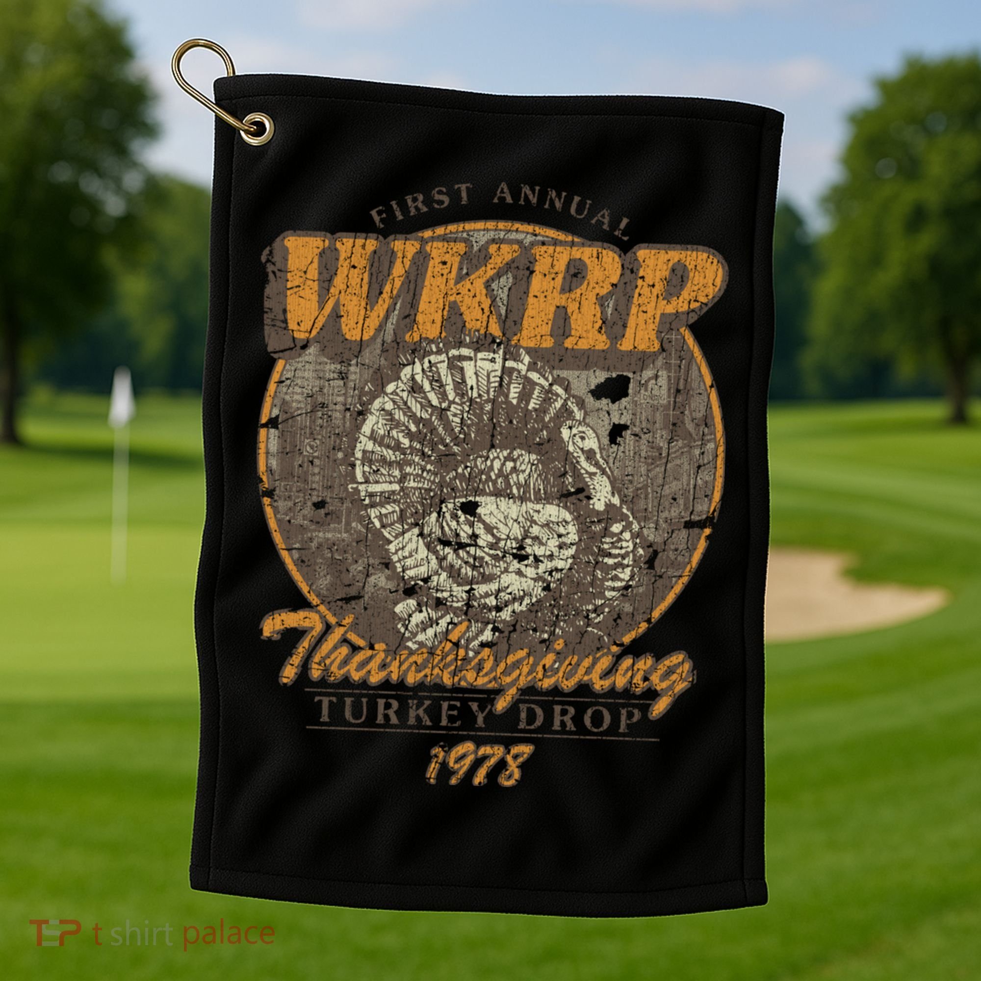First Annual WKRP Thanksgiving Day Turkey Drop Golf Towel