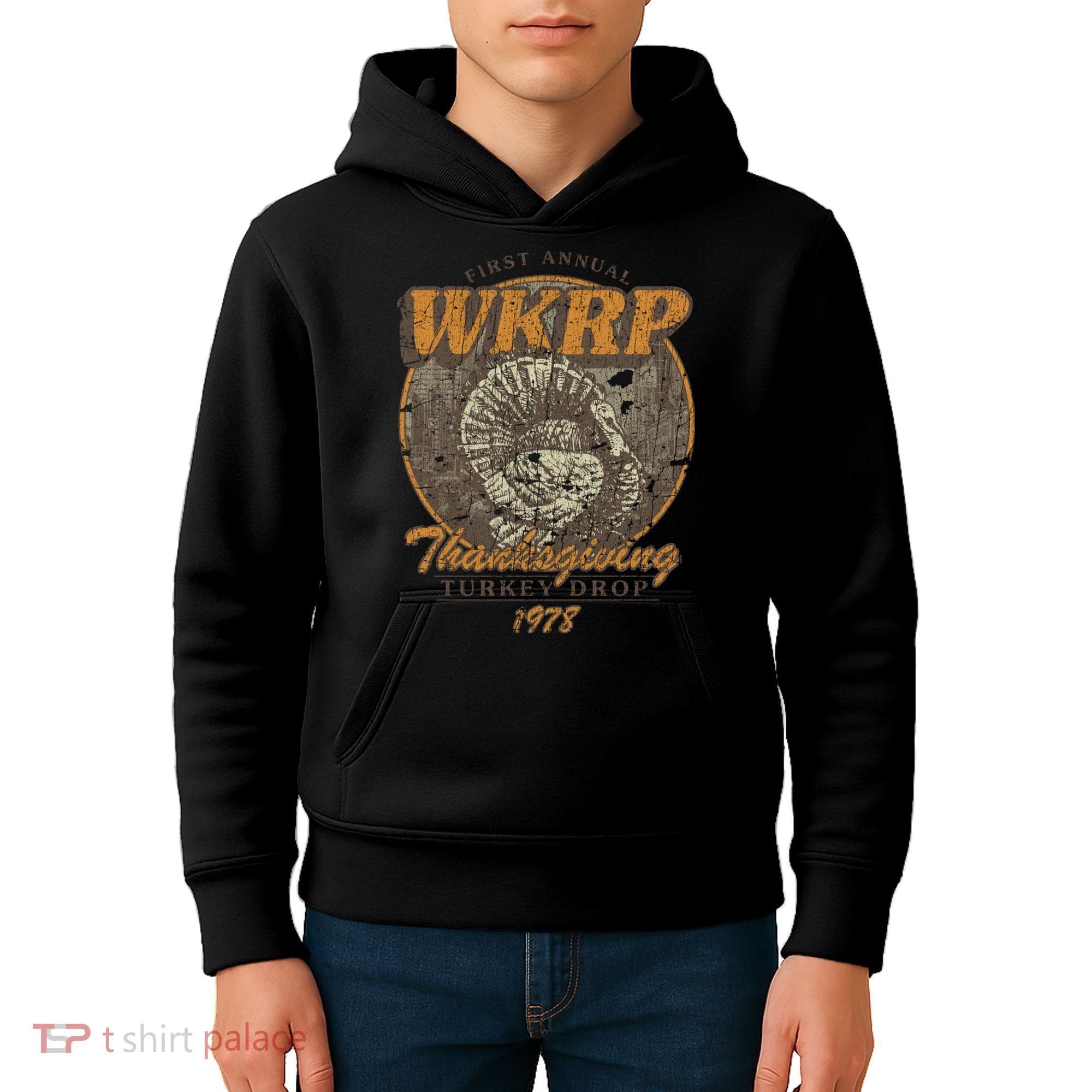 First Annual WKRP Thanksgiving Day Turkey Drop Kids Hoodie