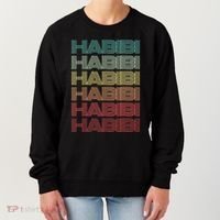 Funny Arabic Word HABIBI Retro Wife Halal Arab Yalla Wedding Women's Sweatshirt thumb 0