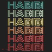 Funny Arabic Word HABIBI Retro Wife Halal Arab Yalla Wedding Women's Sweatshirt thumb 2