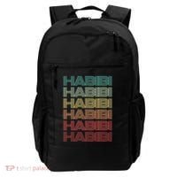 Funny Arabic Word HABIBI Retro Wife Halal Arab Yalla Wedding Backpack thumb 0