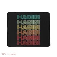 Funny Arabic Word HABIBI Retro Wife Halal Arab Yalla Wedding Mousepad thumb 0