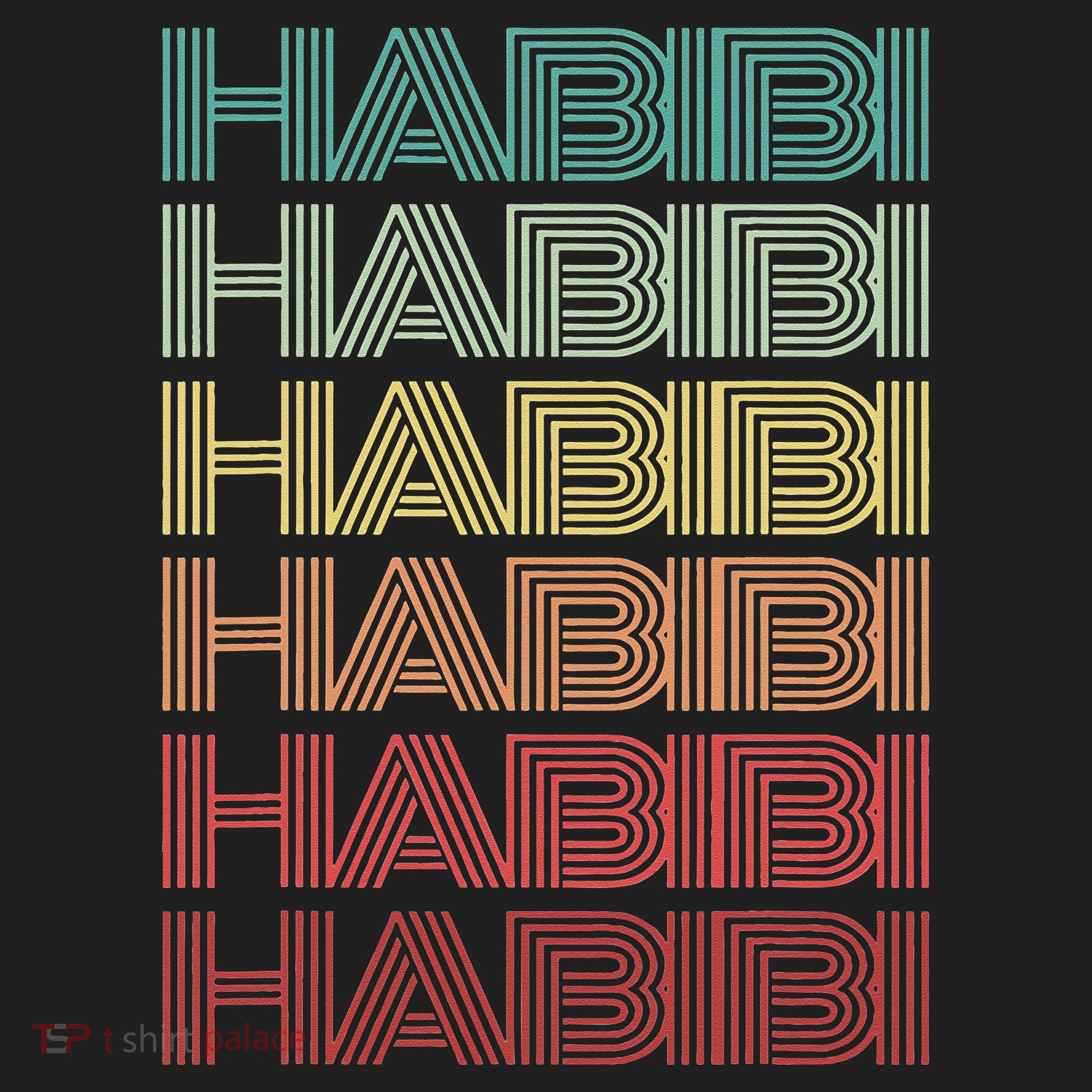 Funny Arabic Word HABIBI Retro Wife Halal Arab Yalla Wedding Hat