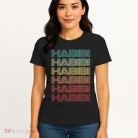 Funny Arabic Word HABIBI Retro Wife Halal Arab Yalla Wedding Women's T-Shirt thumb 4