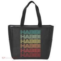 Funny Arabic Word HABIBI Retro Wife Halal Arab Yalla Wedding Tote Bag thumb 0
