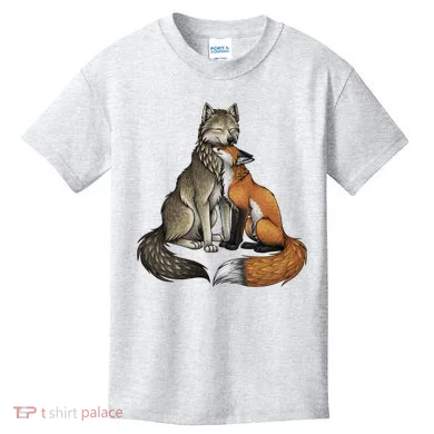 Fox And Wolf Kids T-Shirt
