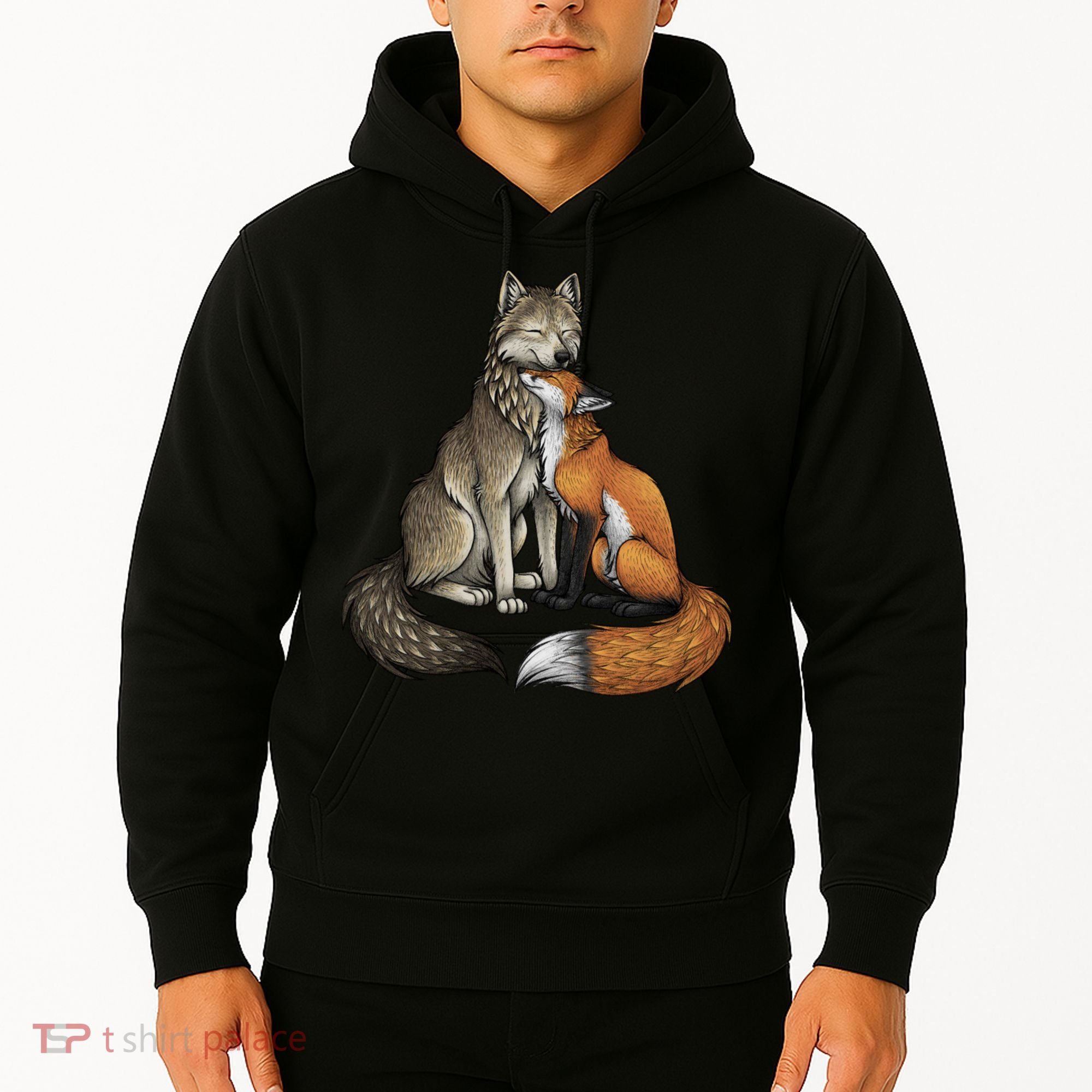 Fox And Wolf Hoodie