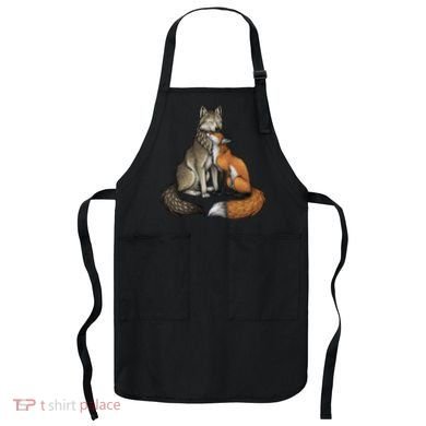 Fox And Wolf Apron