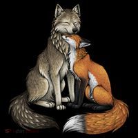 Fox And Wolf Button thumb 1