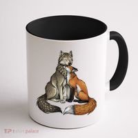Fox And Wolf Coffee Mug thumb 1