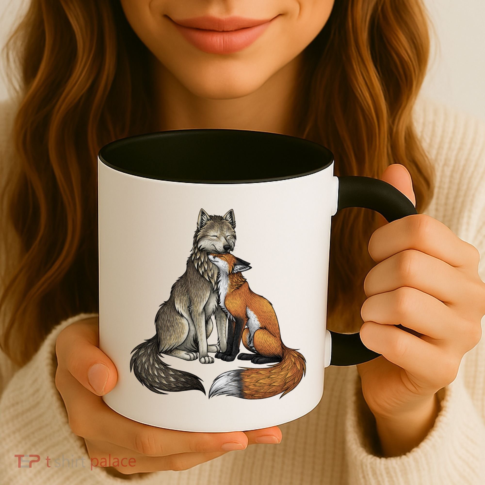 Fox And Wolf Coffee Mug