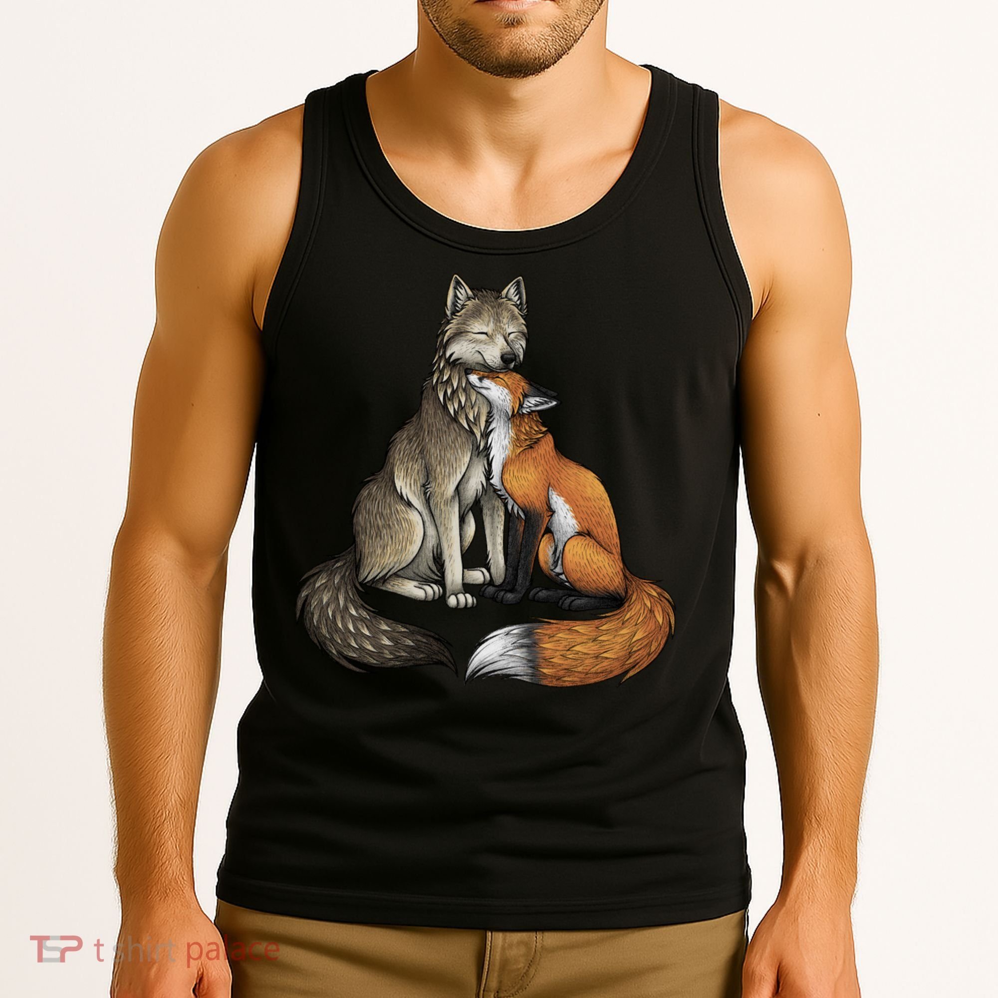 Fox And Wolf Tank Top