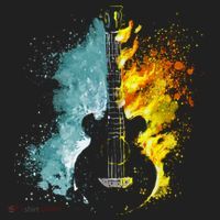 Fire And Water Guitar Women's Sweatshirt thumb 2