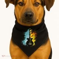 Fire And Water Guitar USA-Made Doggie Bandana thumb 1
