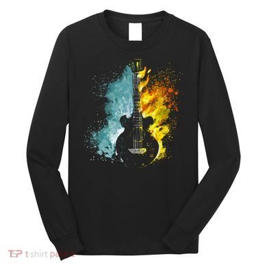 Fire And Water Guitar Long Sleeve Shirt