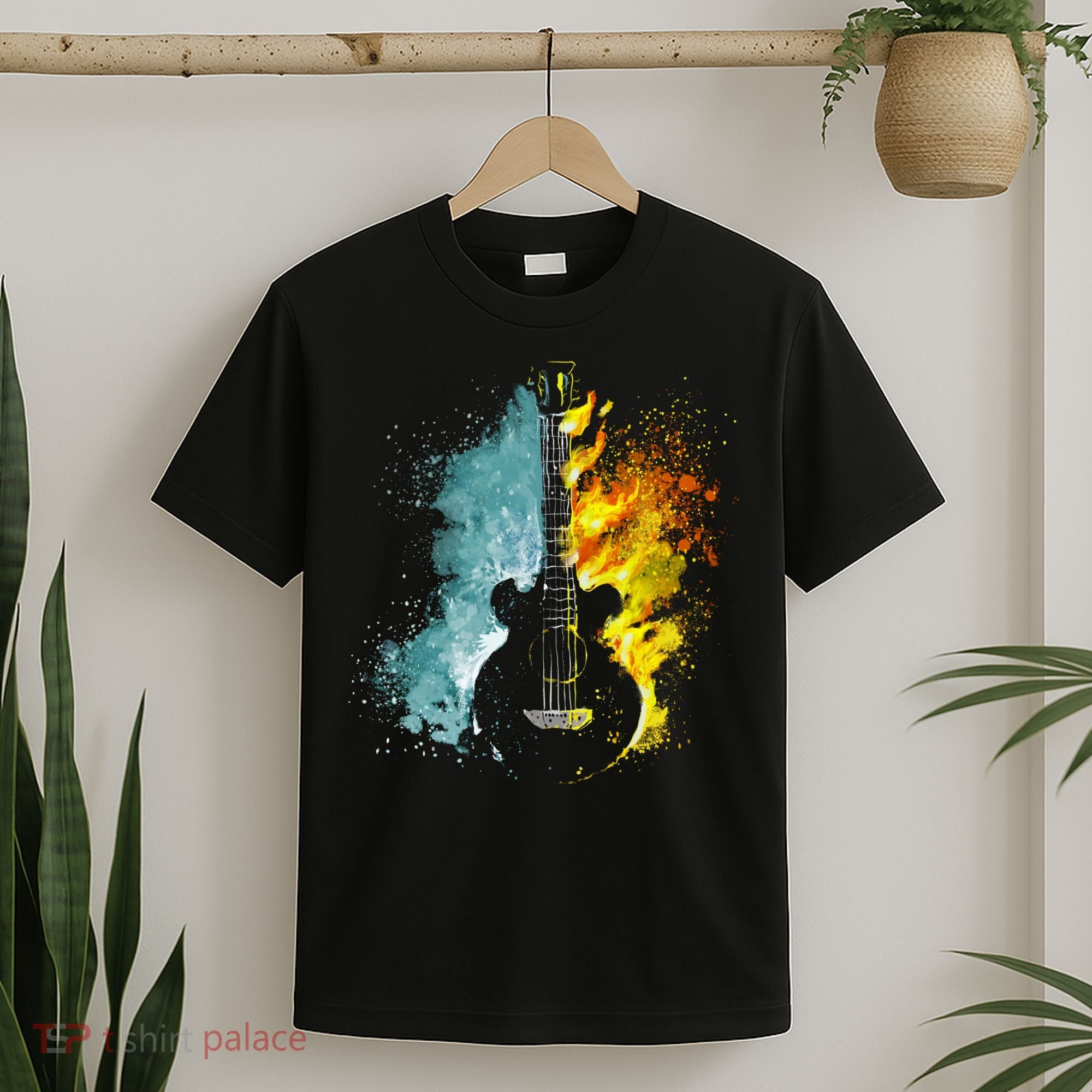 Fire And Water Guitar T-Shirt