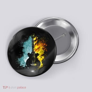 Fire And Water Guitar Button