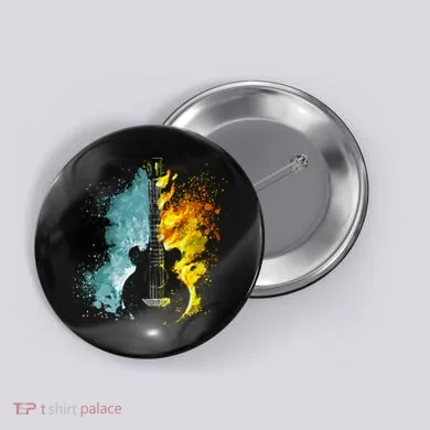 Fire And Water Guitar Button