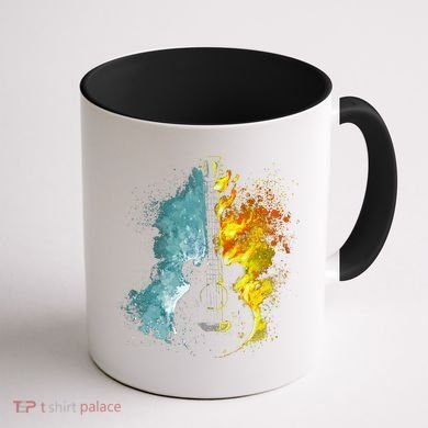 Fire And Water Guitar Coffee Mug back