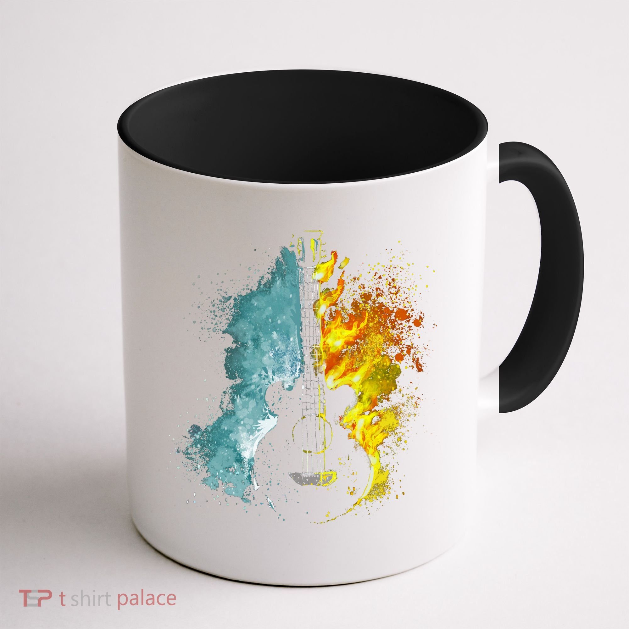 Fire And Water Guitar Coffee Mug