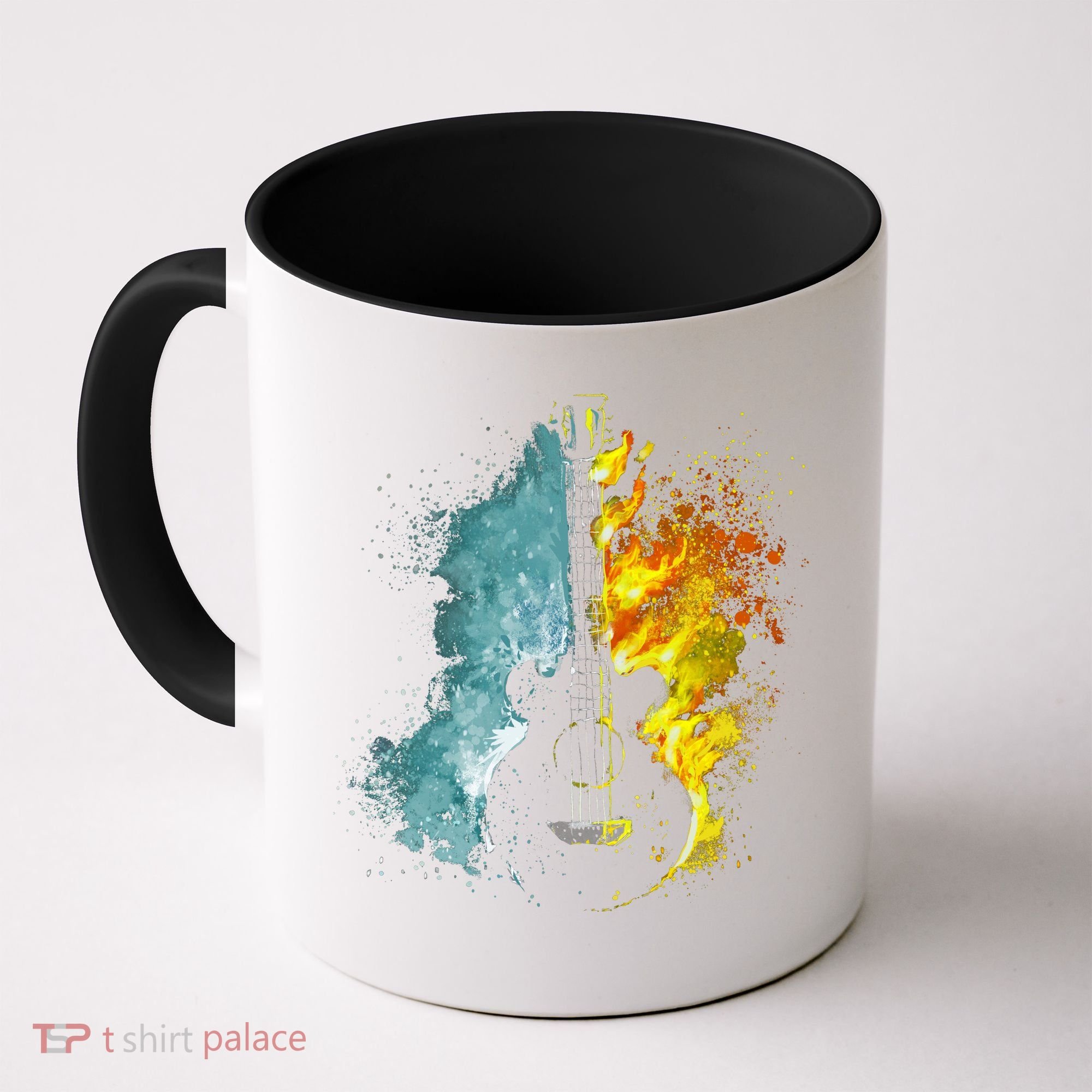 Fire And Water Guitar Coffee Mug