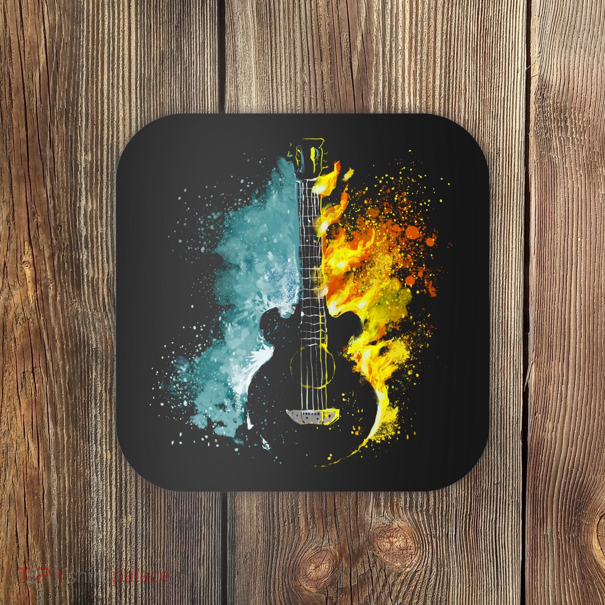 Fire And Water Guitar Coaster