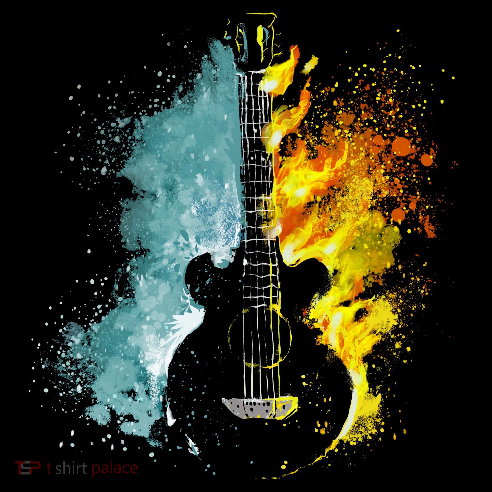 Fire And Water Guitar Coaster