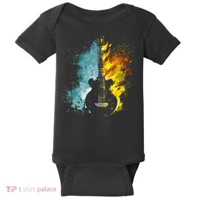 Fire And Water Guitar Baby Bodysuit