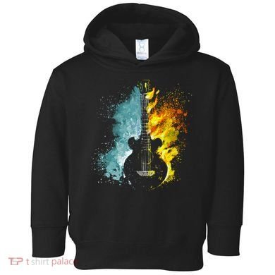 Fire And Water Guitar Toddler Hoodie