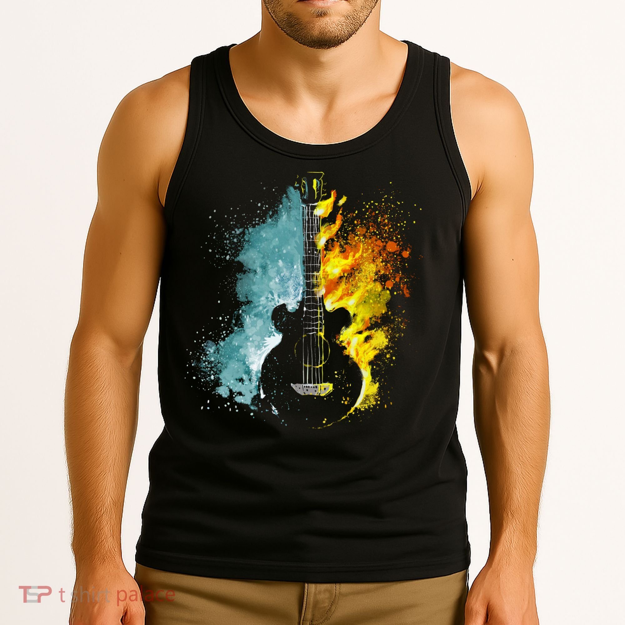 Fire And Water Guitar Tank Top