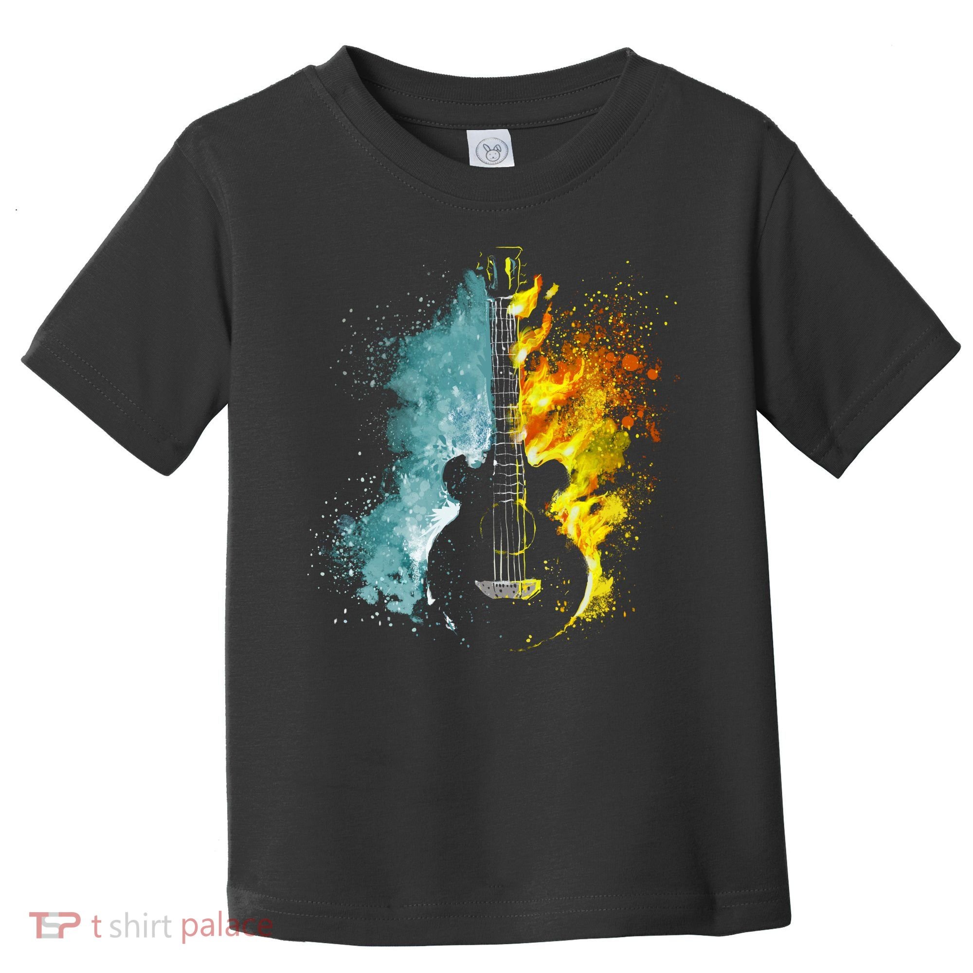 Fire And Water Guitar Toddler T-Shirt