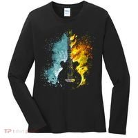 Fire And Water Guitar Women's Long Sleeve Shirt thumb 0