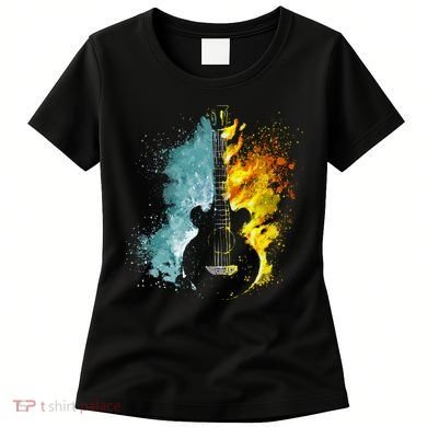 Fire And Water Guitar Women's T-Shirt