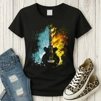 Fire And Water Guitar Women's T-Shirt thumb 3