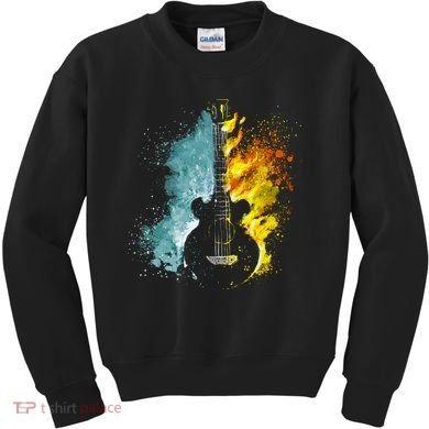 Fire And Water Guitar Kids Sweatshirt