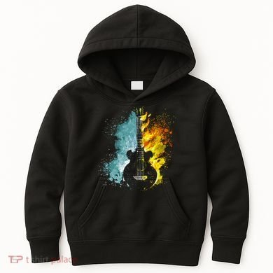 Fire And Water Guitar Kids Hoodie