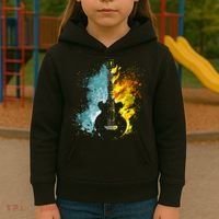 Fire And Water Guitar Kids Hoodie thumb 3