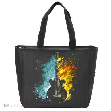Fire And Water Guitar Tote Bag