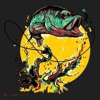 Fishing Art Wave Sunset Women's Sweatshirt thumb 2