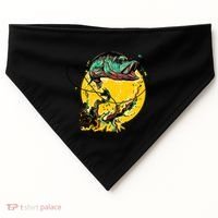 Fishing Art Wave Sunset USA-Made Doggie Bandana thumb 0