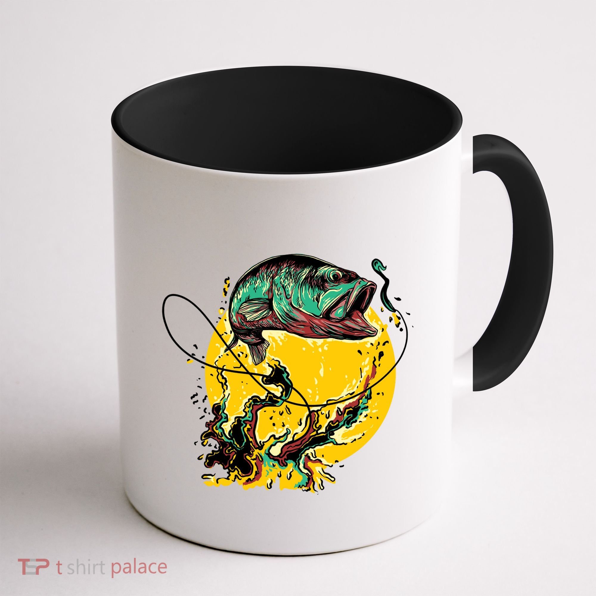 Fishing Art Wave Sunset Coffee Mug