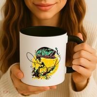 Fishing Art Wave Sunset Coffee Mug thumb 3