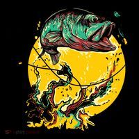 Fishing Art Wave Sunset Women's Hoodie thumb 2