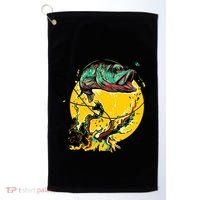 Fishing Art Wave Sunset Golf Towel thumb 0