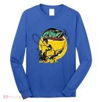 Fishing Art Wave Sunset Long Sleeve Shirt thumb 0