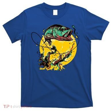 Fishing Art Wave Sunset T-Shirt