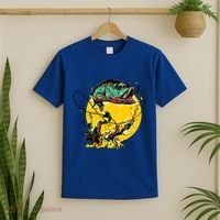 Fishing Art Wave Sunset T-Shirt thumb 2